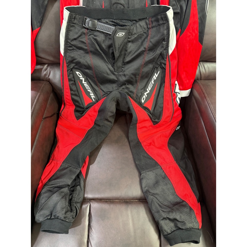 ONeal Element Motocross Gear Set Jersey Pants Gloves kits 12/14 /kids xl red - Picture 2 of 6